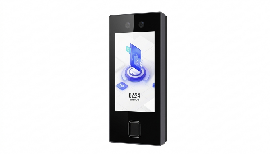 K1T344MBFWX-E1, 4.5-Inch Face & Fingerprint Access Control Terminal, 3K Faces/Fingerprints/Cards, M1 Card, <0.2 s Recognition, PoE