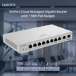 LR300G-P : 10-Port Cloud Managed Gigabit Router with 110W PoE Budget