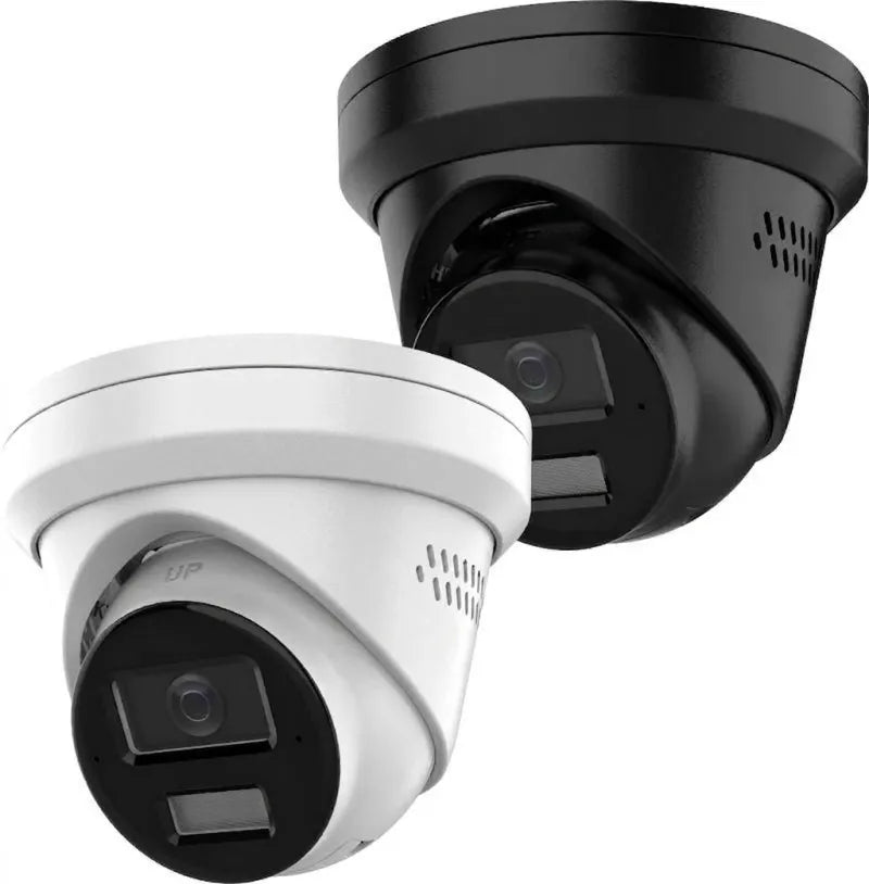 NC328G2-XDL2U/SRB, 8 MP AcuSense Fixed Turret Camera, Active Strobe Light, Audible Alarm, Smart Hybrid Light, 120dB True WDR, IP67