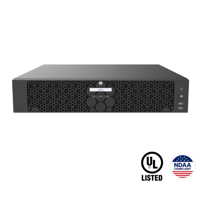 NVR504-64E-P24-IQ : 64-Channel Prime Series NVR with 24 PoE Ports, Advanced VCA, RAID, and Dual 4K HDMI