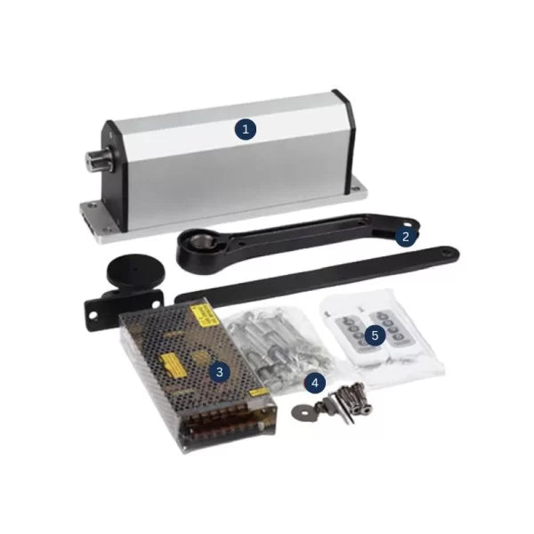 The OCB-D03 Automatic Door Opener / Closer uses advanced technology for smooth and reliable operation. Its robust construction and powerful motor make it suitable for doors of various sizes and up to 140 kg.