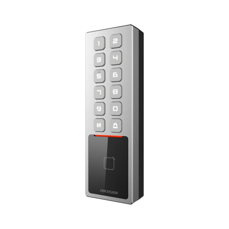OCB-K1T805MX, Slim Metal Access Control Terminal, M1 Card & PIN, 10K Cards, Hik-Connect, IP65, IK08