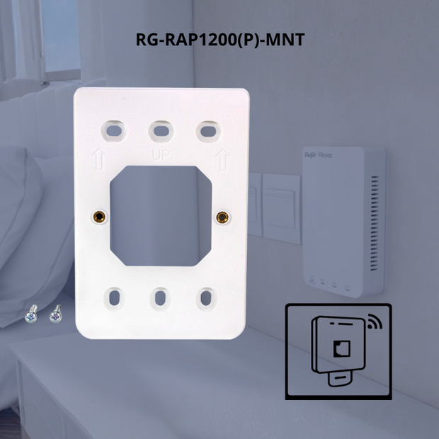 RG-RAP1200(P)-MNT : Universal Mounting Kit for Ruijie RG-RAP1200P Access Point (EU/US Wall Box Compatible)