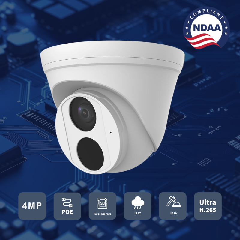 SC-3242-IGS-F28 : 4MP Vandal-Resistant IR Fixed Dome Network Camera with PoE