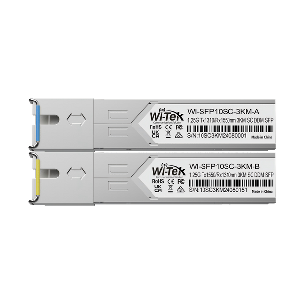 WI-SFP10SC-3KM : 1.25Gbps Single Fiber SFP Transceiver Pair (3KM, SC Connector)