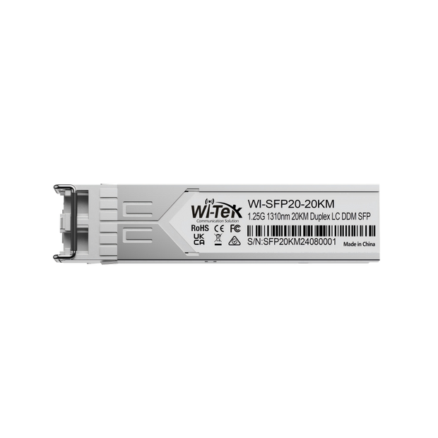 WI-SFP20-20KM : Single-Mode SFP LC Transceiver, 1.25Gbps, 20KM