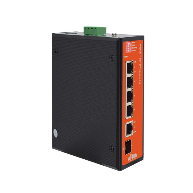 WI-PS206GF-I : Industrial 6-Port Unmanaged PoE Switch with SFP Uplink (120W PoE Budget)