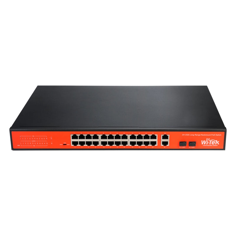 WI-PS526G (V4) : 24-Port Fast Ethernet PoE Switch with Hi-PoE and Long-Range CCTV Optimization
